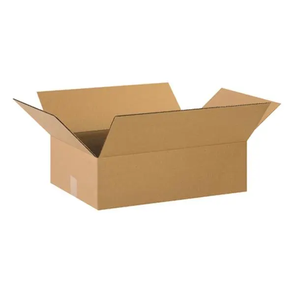 Box Partners 22146 Flat Shape Corrugated Cardboard Boxes - 22x14x6" Shipping Supplies with Smaller Depths for Shipping Round or Flat Items (20 Count)