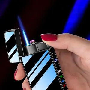 2025 New Outdoor Metal Torch Lighter Windproof Flameless Gas Lighter Suitable For Outdoor Candle Camping Hiking BBQ The Best Gift For Your Boyfriend(NO Fuel)