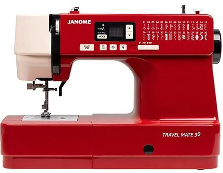 Janome TravelMate 30 Computerized Portable Sewing Machine - Compact, Travel-Friendly, Multiple Stitches for Textiles & Soft Furnishings Projects