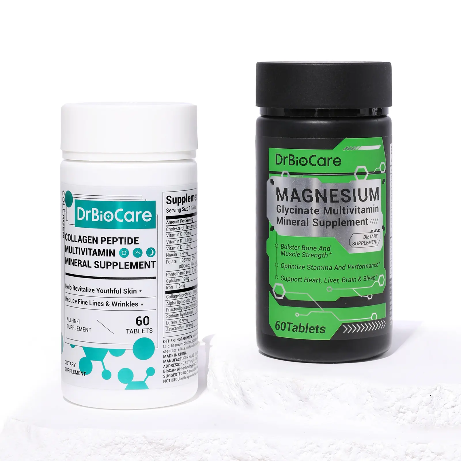 Detox&Cortisol Bundle - Drbiocare  Collagen and magnesium Supplement - 28-in-1. Collagen, magnesium, Vitamin D3,Vitamin C, Ashwagandha and probiotics