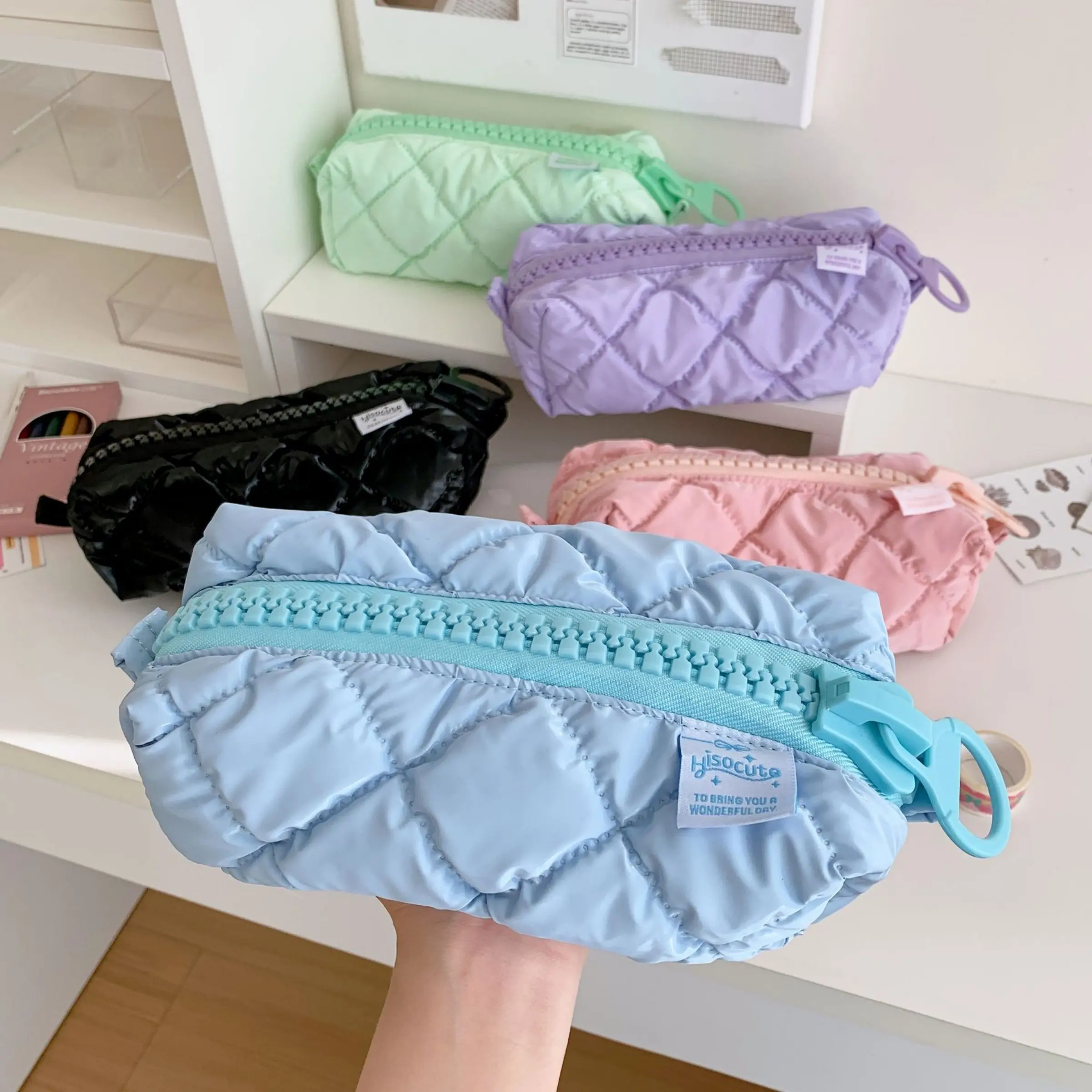 Simple Solid Color Pencil Case, Secure Zipper Closure, Large Capacity Stationery Bag, Office Supplies, Zipper Makeup Bag, Portable Storage Bag, Multifunctional Stationery, Versatile Usage, Perfect Gift for Back-To-School & Teacher Appreciation Day