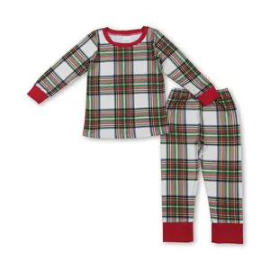 Boy Christmas Outfit Red Plaid Christmas Gift Boy Christmas Pajamas Set