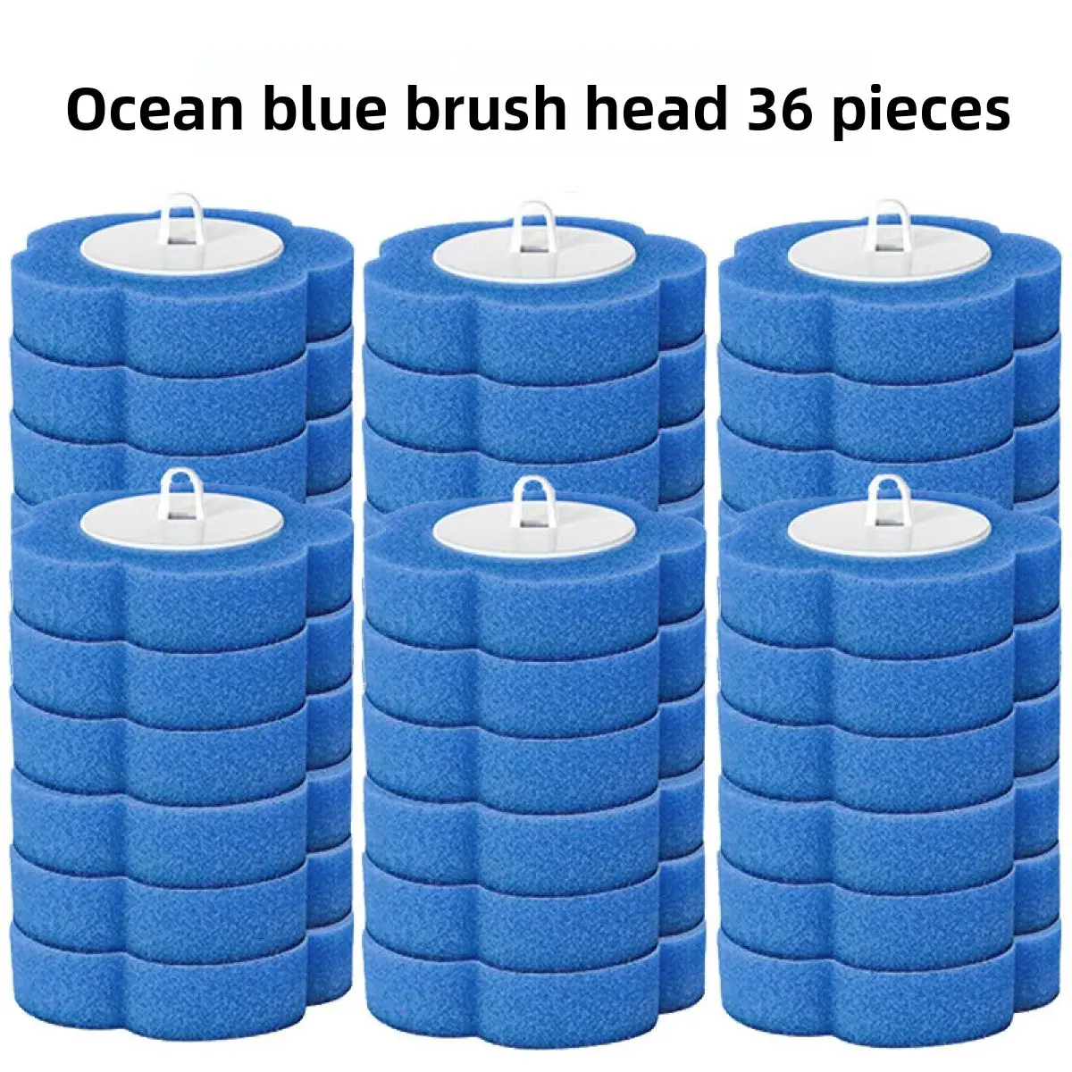 Household Disposable Toilet Cleaning Wand Kit with Wall-Mounted Holder, 36-Pack 3-Layer Thick Bowl Cleaner Brush Heads, Universal Deep Cleaning Refill Set, Long Handle for Bathrooms, Households, Toilet Bowl Cleaners