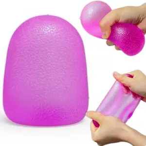 Jumbo Purple Slow Rebound Sugar Stress Balls, Stress Relief Tools, Fun Sensory Stress Toys for Adults, Squishy Sugar Ball Squeeze Toys for Easter Basket Stuffers, Party Favors for Kids