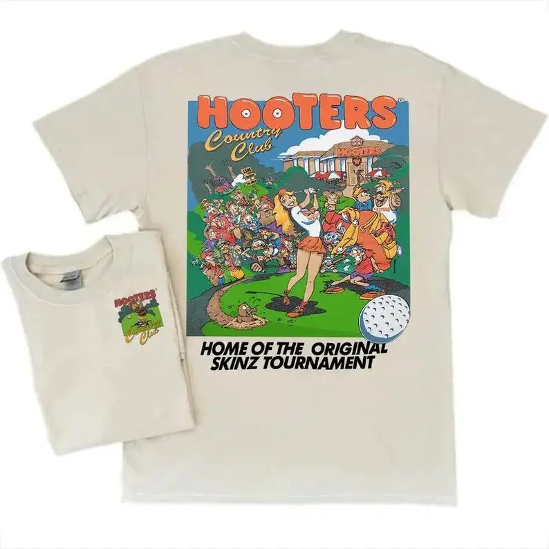 [SALE UP TO 40%] Vintage 90s Hooters 2 Sides Tee , For Men, For Women Classic Cotton Menswear Top Trending Tshirt UNISEX T_SHIRT,  TOP TRENDING T_SHIRT