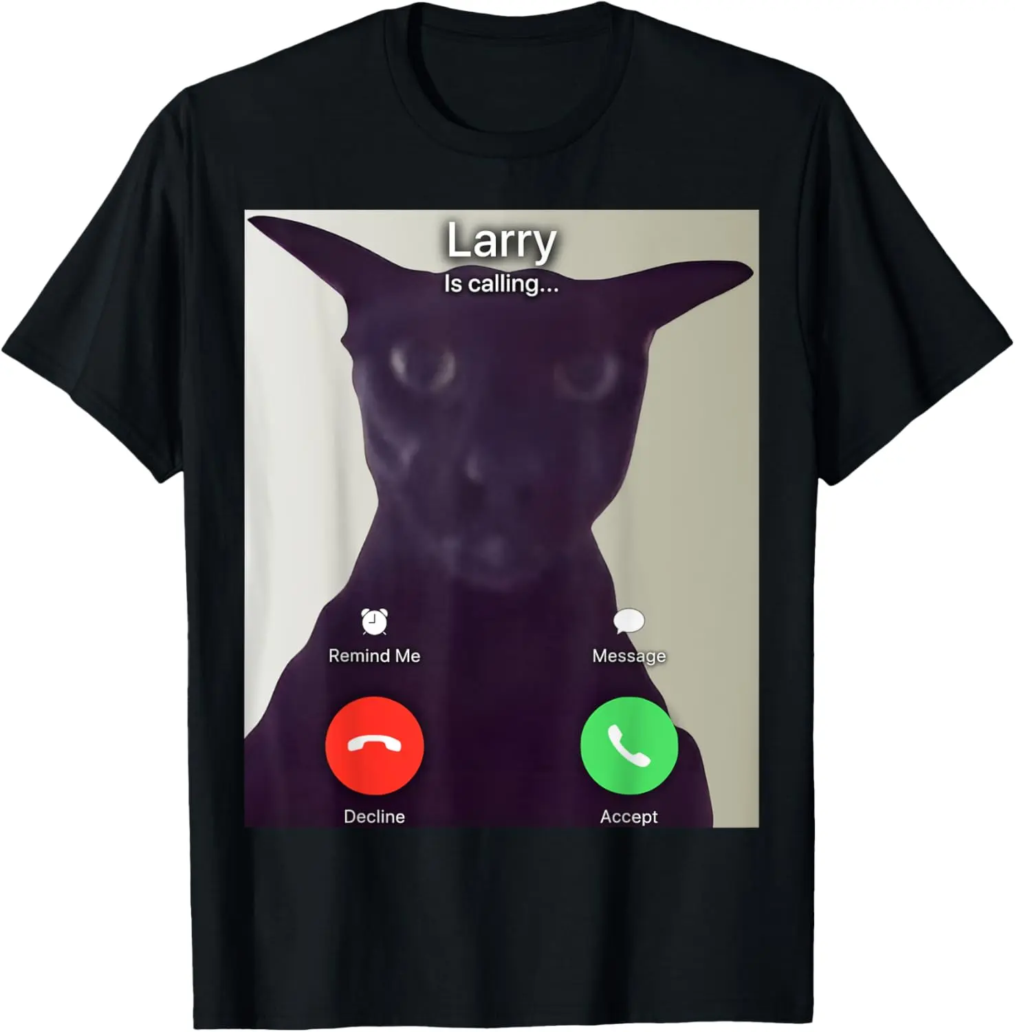 Men's Evil Larry Cat Graphic T-Shirt - 100% Cotton Preppy Menswear Round Neck Short-Sleeve Distressed Vintage Funny Casual Basic Unconventional Streetwear Athletic Minimalist Fashion Top, Machine Washable, All Seasons, Crew Neck, Normal Type