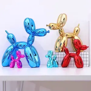 Balloon Pup Resin Animal Sculpture - Balloon Dog, Dog Ornament, Home & Office Decorative Accessory | Shapes and Size Vary | big resin balloon display