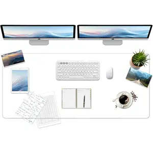 Clear Desk Mat, Transparent Writing Desk Mat, Durable  Multi-Functional Table Protector with Non-Slip Adhesive, 23.62 x .24 Inches, Suitable for Home and Office