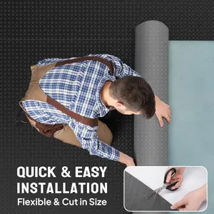 【Summervibes】7.5 X 20 FT Garage Floor Mat, Thickened Diamond Plate PVC Garage Mats Flooring Roll for Under Car, Garage Car Parking Mats for Compact SUVs, Sports Car