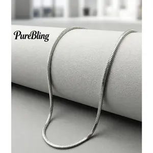 PureBling Snake Bone Chain Choker — Minimalist Stainless Steel Neckwear, Unisex Jewelry, Ideal as a Gift for Weddings and Parties.