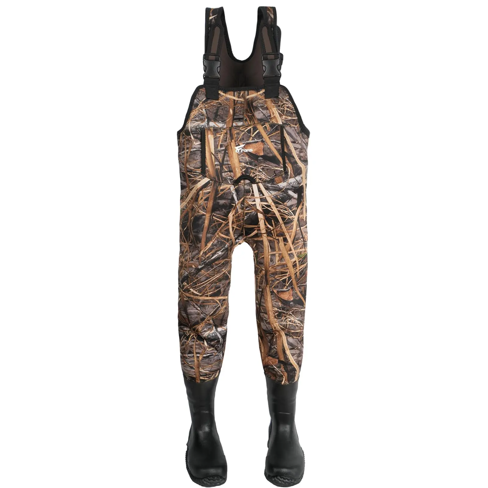 8 Fans Kids' Chest Waders, Unisex 4.5mm Neoprene, Waterproof for Hunting/Fishing, Triple-Sealed with Attached Boots for Toddler & Youth, Neoprene Fishing