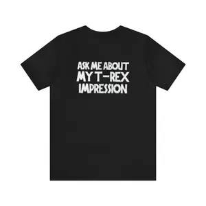 Ask Me About My T-Rex Impression Dinosaur Flip Mens T-Shirt Jurassic Fancy Dress