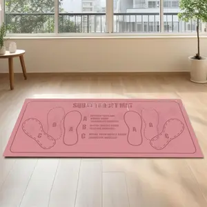 Diatom Mud Pilates Squat Mat with Footprints | Sweat-Absorbent & Wear-Resistant Workout Pad for Home Gym