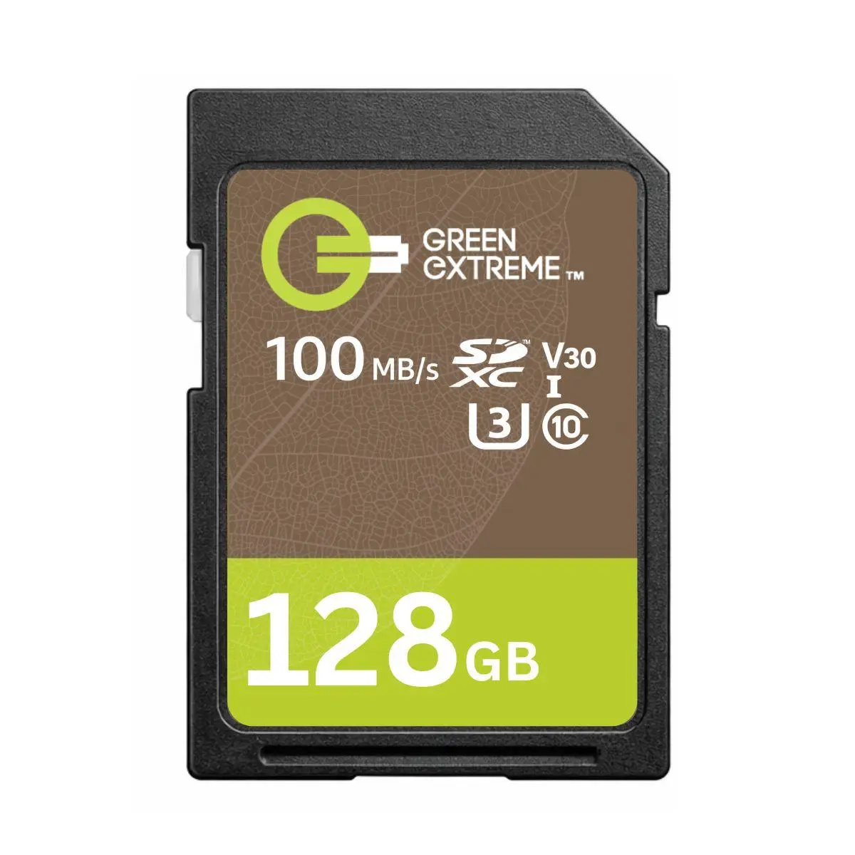 Green Extreme 128GB SDXC Memory Card, Class 10 U3, Up to 170MB/s Read Speed