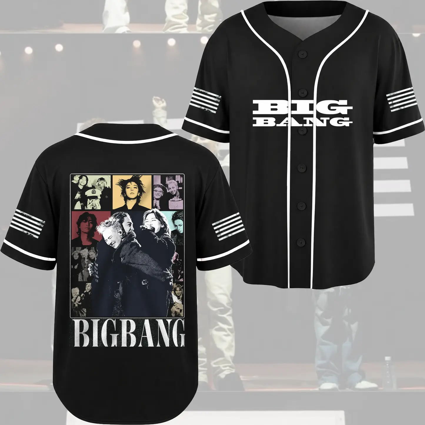 Bigbang Kpop Group Football Jersey Shirt For V.I.P, Gdragon GD Taeyang, Daesung World Tour Concert Outfit, Custom BB is Back Jersey