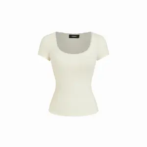 Cider Jacquard Scoop Neck Lace Trim Pointelle Top SummerWins