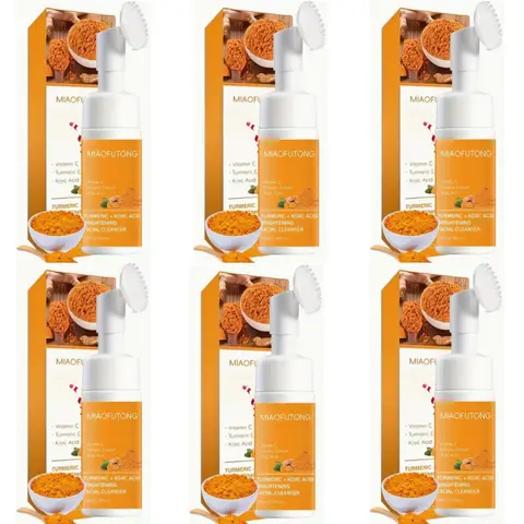 GALHJCZ Turmeric Kojic Acid Foam Mousse Facial Wash - Gentle Deep Cleansing, Exfoliating, Moisturizing Face Care Product for Adults, All Skin Types, Summer Deal