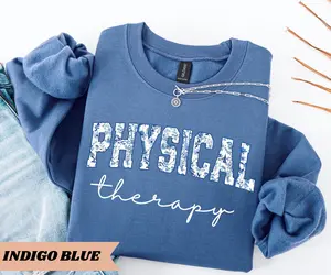 Physical Therapy Sweatshirt / Short Sleeve T-SHIRT , Floral Physical Therapist , PT  Graduation Gift , DPT Womenswear Medium