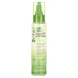 Giovanni 2chic, Ultra-Moist Dual Action Protective Leave-In Spray, For Dry, Damaged Hair,  Avocado + Olive Oil, 4 fl oz (118 ml)