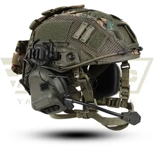 Tactical Headset Set with Helmet , 4in1 Upgraded Adjustable with Helmet Cover for Cosplay Tactical Gear