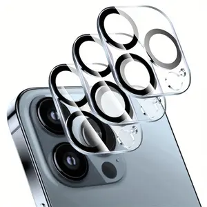 for iPhone 16/15 Pro/14/13 Mini/12/11 Pro Max with 3-Camera Lens Protector - Heavy Duty Tempered Glass Screen Protector, Scratch/Shockproof Glossy Cover, -Resistant Glass for Smartphones