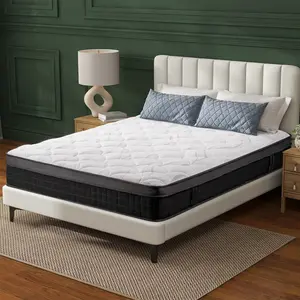 10 Inch Full,Queen,King Compressed Mattress high density gel Memory Foam& independent pocket Spring Coil , Hybrid Mattress outlet Medium Firm,strong edge Lumbar metal Support,Home Rooms Hotels,Ergonomic Mattress, Interior Modern partner, bed in a box