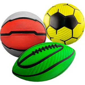 Mini Foam Sports Ball Set - Foam Football, Soccer Ball + Basketball Soft Sports Toy for Kids