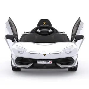 【Garvee】【GARVEE】Licensed 12V Lamborghini Kids Ride-On Car with Remote Control, LED Lights & Sound System, Electric Toy Car with Hydraulic Doors, 2.4G Bluetooth, MP3 Player, Gift for Boys Girls Ages 3-8 Fun