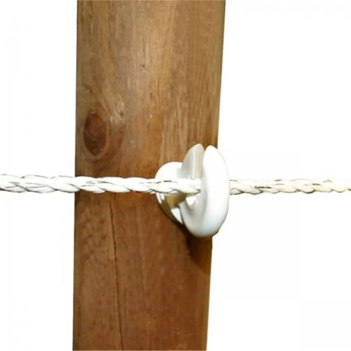 YF 1382019 Screw-In Type Round Ring Insulator, White, Wire-Insulating Electrical Component - 10 Per Bag Pack
