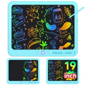 19" Blue LCD Screen Writing Tablet for Kids, Reusable Erase&Rewrite Doodle Board, Educational Learning Toy for Creativity, Ideal for Travel,summervibes Creative Pad
