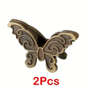 Butterfly Shaped Photo Clip, 2pcs/set Creative Vintage Metal Paper Clip for Office School Stationery Stationery Office Supplies