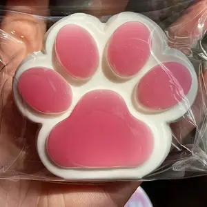 Random Color Cat Paw Shaped Squishy Toy, Stress Relief Toy, Decompression Squeeze, Fun Anxiety Relief Toy for Game Time & Sensory Engagement, Kawaii Squishies, Anxiety Relief Products, Squishy Fidget