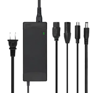 54.6V 2A CC/CV Charger - 48V eBike Fast Charger with 5.5x2.5mm/XLR, Overload Protection for Ecotric/Lectric