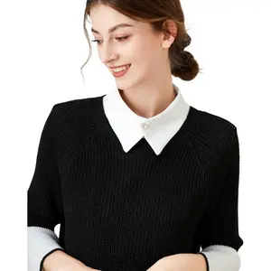 Women's Detachable Dickey Collar, Classic Faux Half Shirt Insert Collar, Versatile Layering Blouse Collar Fashion Accessory for Ladies
