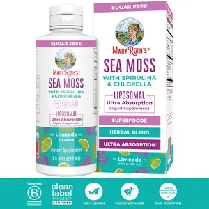MaryRuth's Sea Moss with Spirulina and Chlorella Liposomal - Chlorophyll - Dandelion Root - Superfood - Ultra Absorption - Vegan - 7.6 fl oz