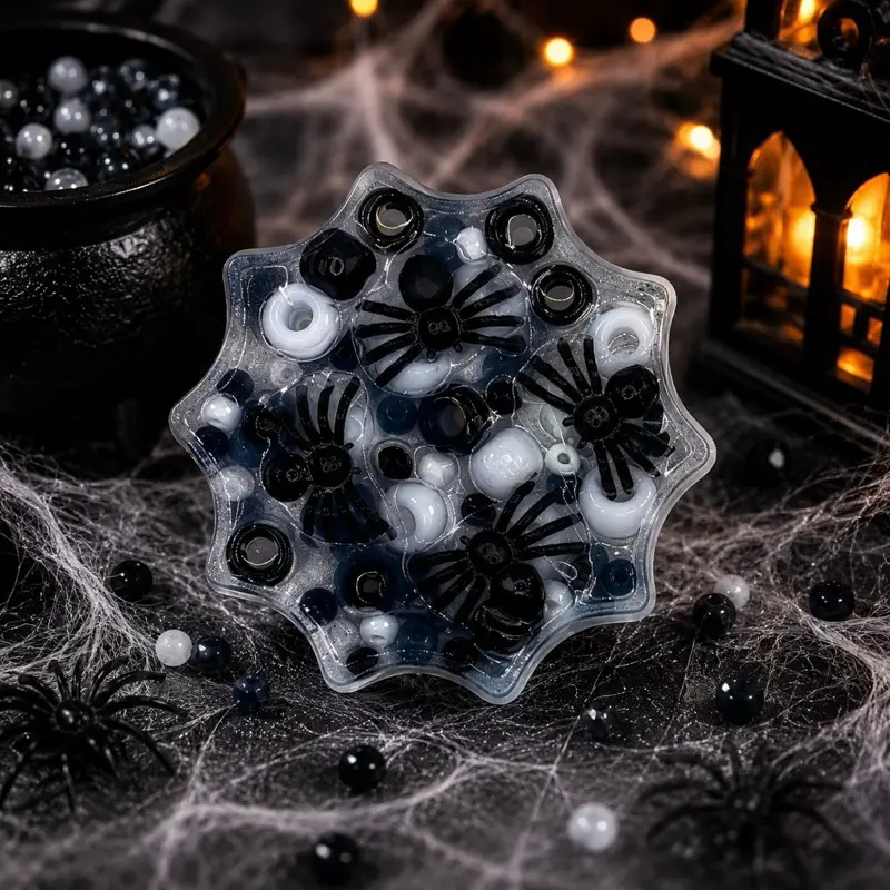 Spider web Picky pad Fidget Toy - Halloween Themed ADHD Friendly Sensory Tool for Stress Relief Anxiety & Nervous Energy Relief for Kids Teens Adults