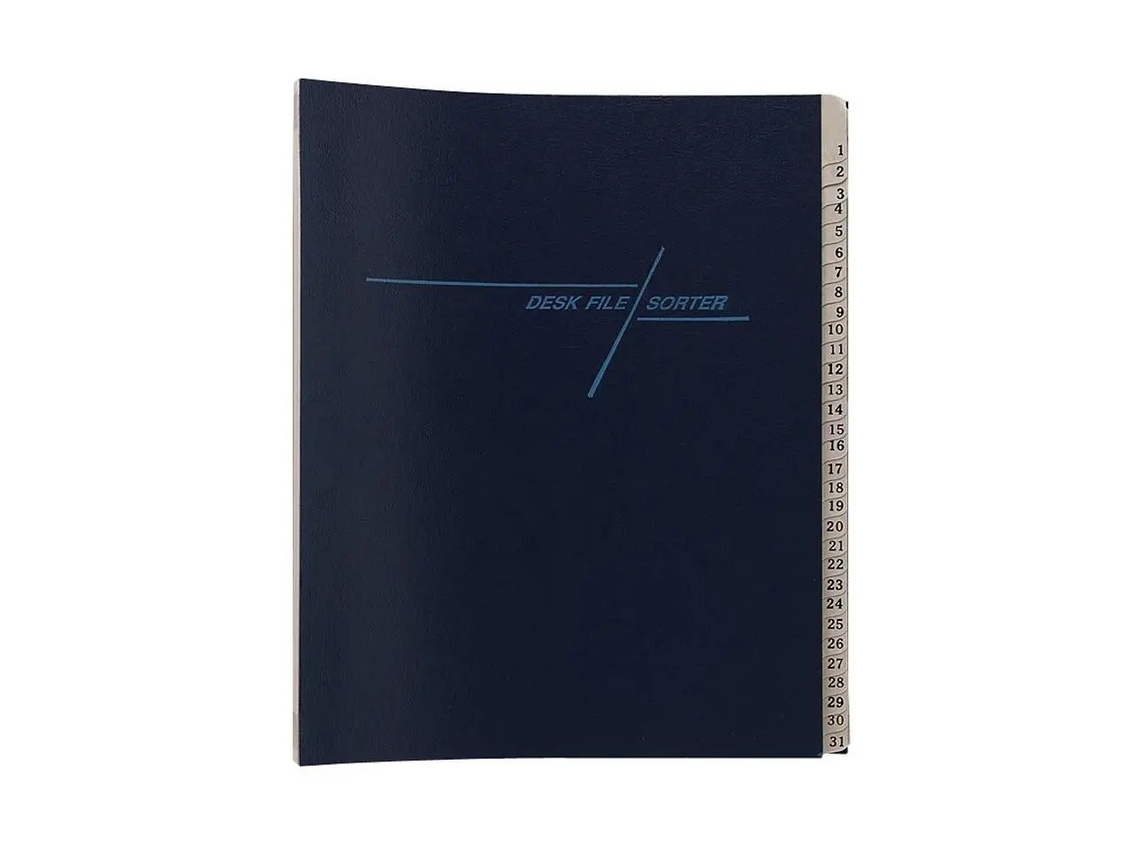 Smead 89235 Deluxe Expandable File, 1-31/Jan-Dec Index, Letter Size, Pressboard, Navy Blue