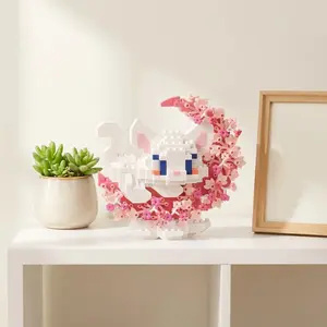 Shipping free Cute Panda Moon Micro Blocks - DIY Educational Building Toy, Mini Bricks Puzzle, Desk Decor & Stress Relief Gift for Kids & Adults!
