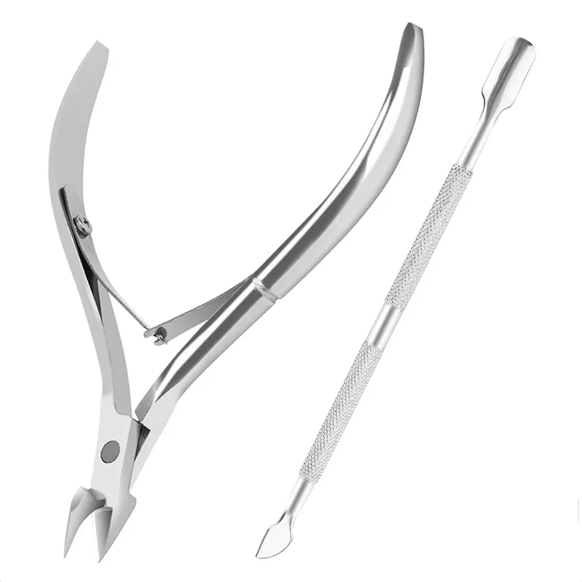Professional Stainless Steel Nail Clippers Scissors Cuticle Pusher Remover Tool Manicure Care Set, Manicure Kit, Essential Beauty Tools, Nail Supplies, Nail Care Metal