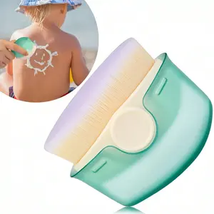Sunscreen Applicator Brush with Protective Cap, Sunscreen Lotion Spreader, Body Care Tool, Ideal for Easy Application, Perfect for Daily Use