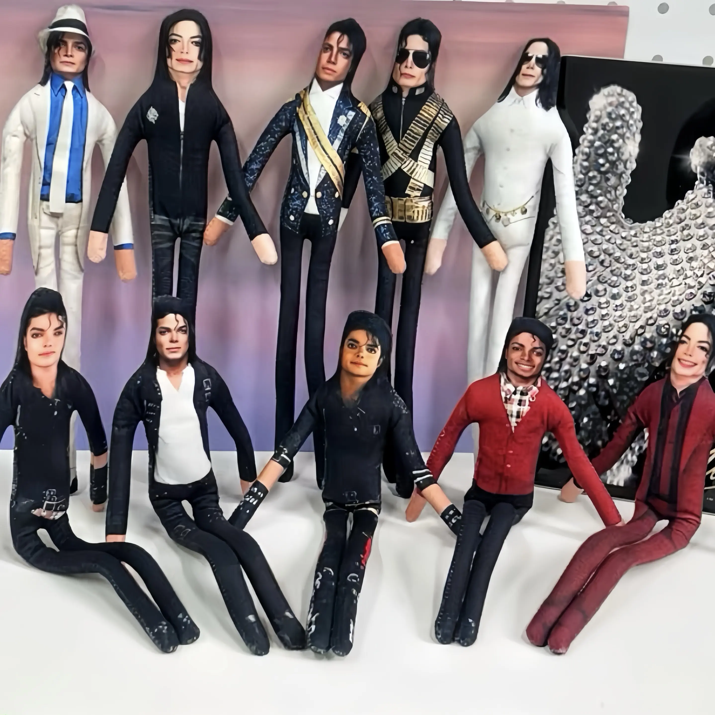 Michael Jackson Abstract Jointed Plush Doll -MJ doll  Role-Playing Prop, Room Decor, Trendy Gift Item