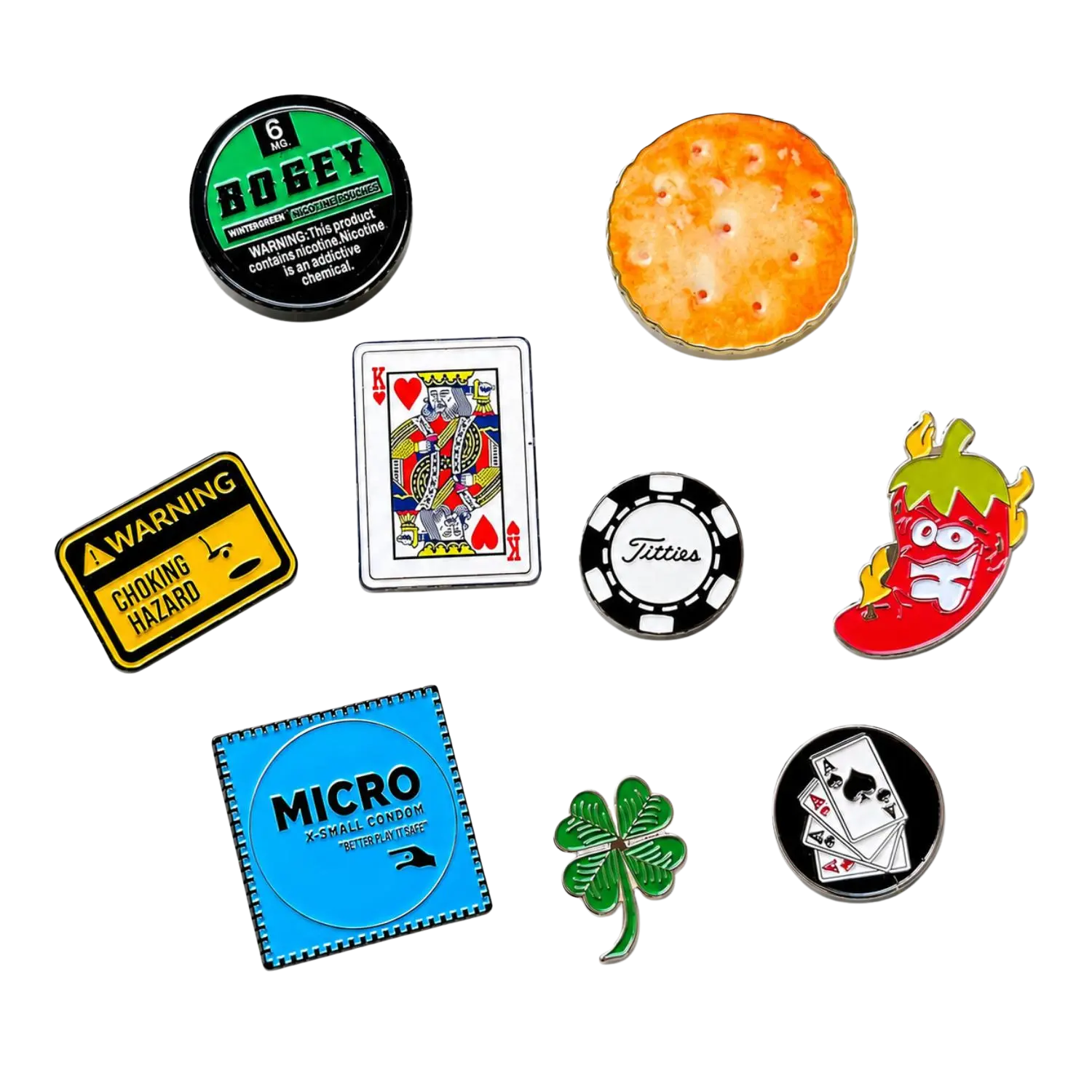 Funny Golf Ball Markers Premium Metal Magnetic Ball Markers for Golfers, Golf Accessories, Father's Day Golf Gifts