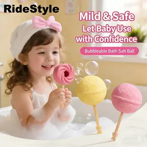 Fun Bath Time Soap Cute Lollipop Bath Bomb | Colorful Bubbles Fizzy Spa Bath Ball for Self Care & Birthday Gift