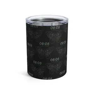 Black Tumbler 10oz, Angel Number 808 Accept Yourself, Numerology Gift, Positive Energy Cup, Manifestation Gift, Law of Attraction Gift