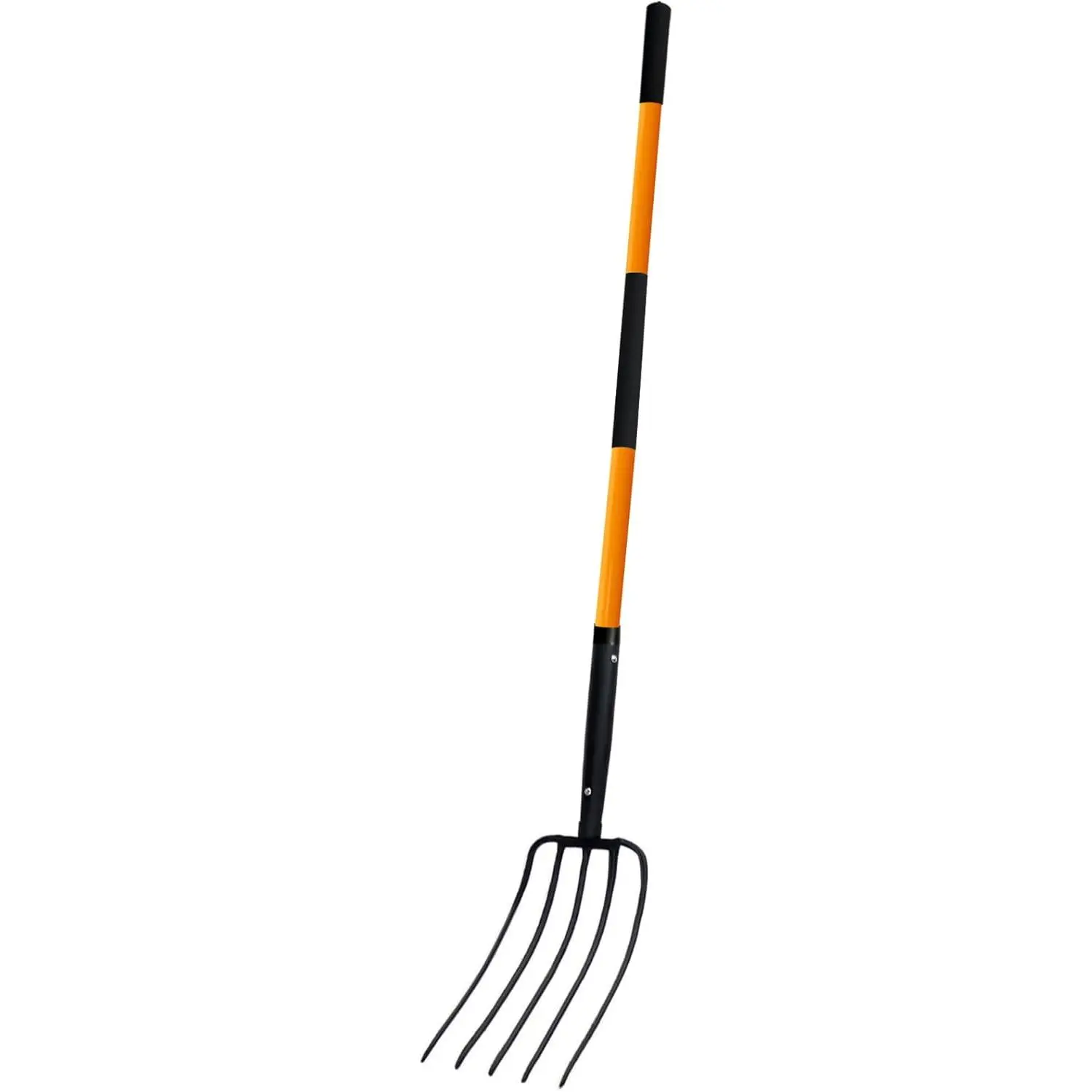 5-Tooth Fork Heavy-Duty Fork for Gardening with Fiberglass Handle Garden Fork for Mulching Soil 58inch