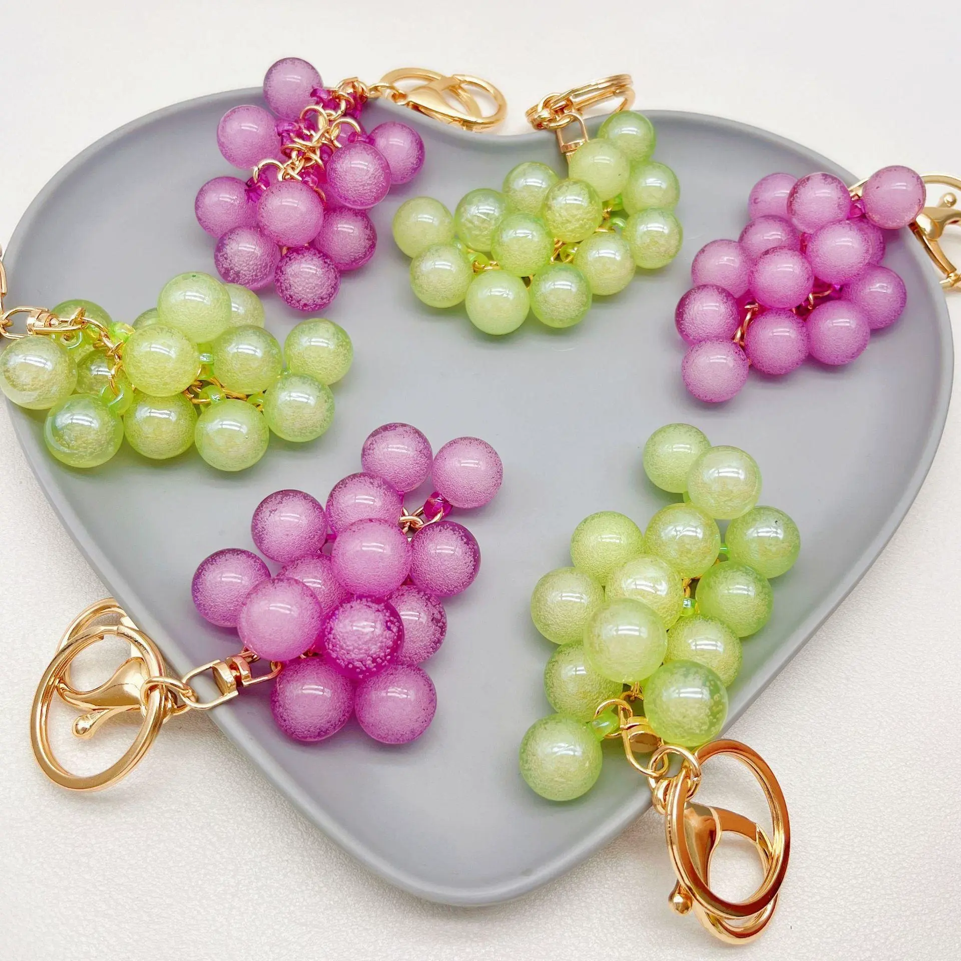 Cute Grape Jelly Keychain, Charming Pendant for Women & Girls' School Bags and Car Keys, Fun Accent Gift for Daily Use, Charming Charm