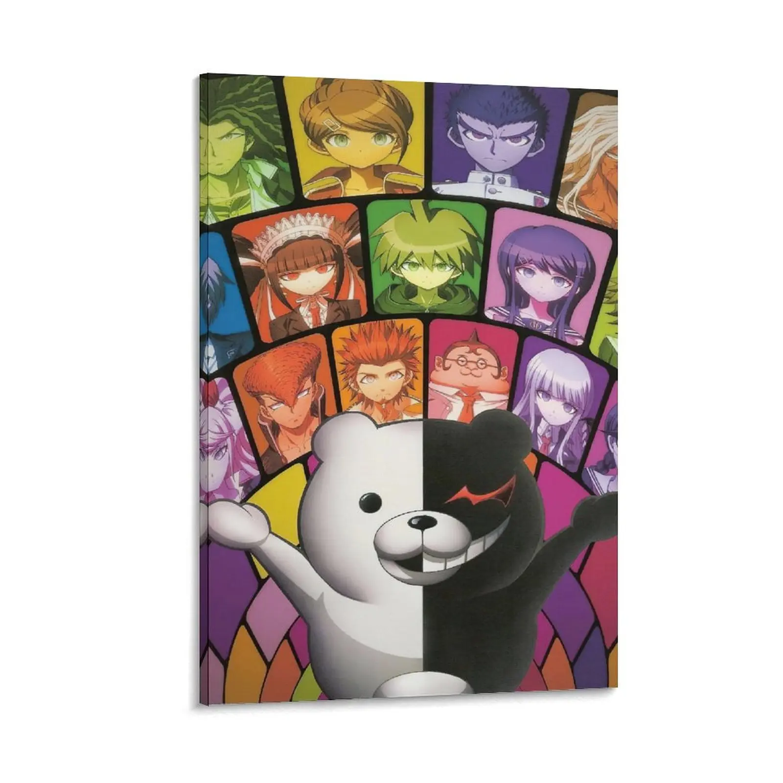 Danganronpa Monokuma Anime Poster Prints, Canvas Wall Art for Living Room, Stylish Hanging Picture Decor Canvas Poster Bedroom Decor Sports Landscape Office Room Decor Gift Frames Ornaments Artistic Decoration