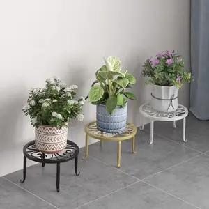 Cross-border Labeling Creative Nordic Iron Art Plant Stand, Indoor Flower Pot Rack, Living Room Storage Shelf, Balcony Floor-standing Flower Stool, Flower Planters