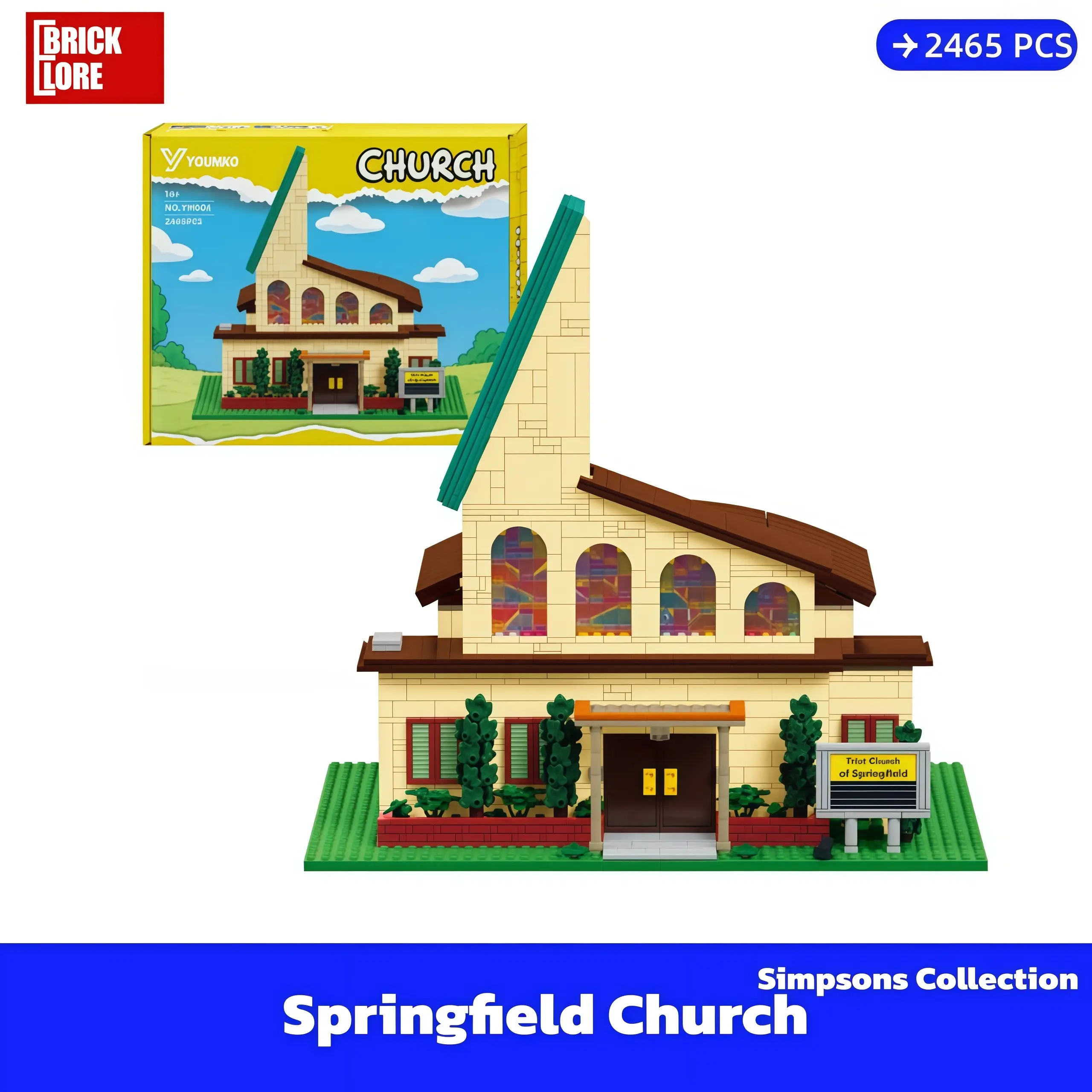 (SHIP FREE) Springfield Church Church collection 2465 Pieces  With GIFT box