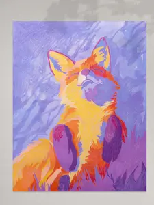 "Blue Hour Belly Fox"  11x14" Limited Edition Fine Art Print